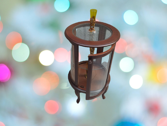 Gümüşlük 17437 SİLİNDİR MODEL Parlak Ceviz Kayın Aslan ayak Bombe