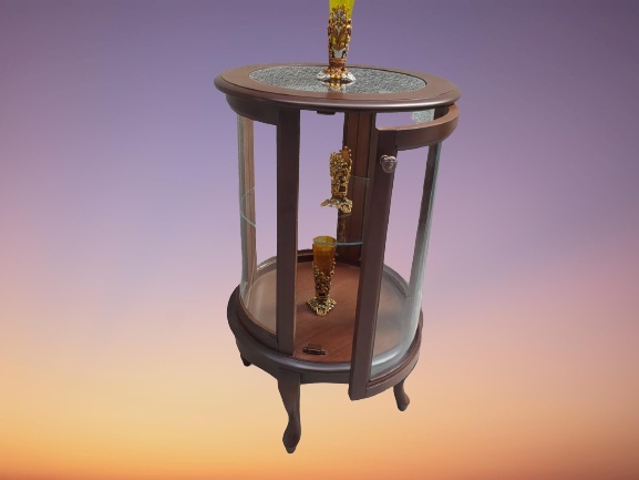 Gümüşlük 17437 SİLİNDİR MODEL Parlak Ceviz Kayın Aslan ayak Bombe