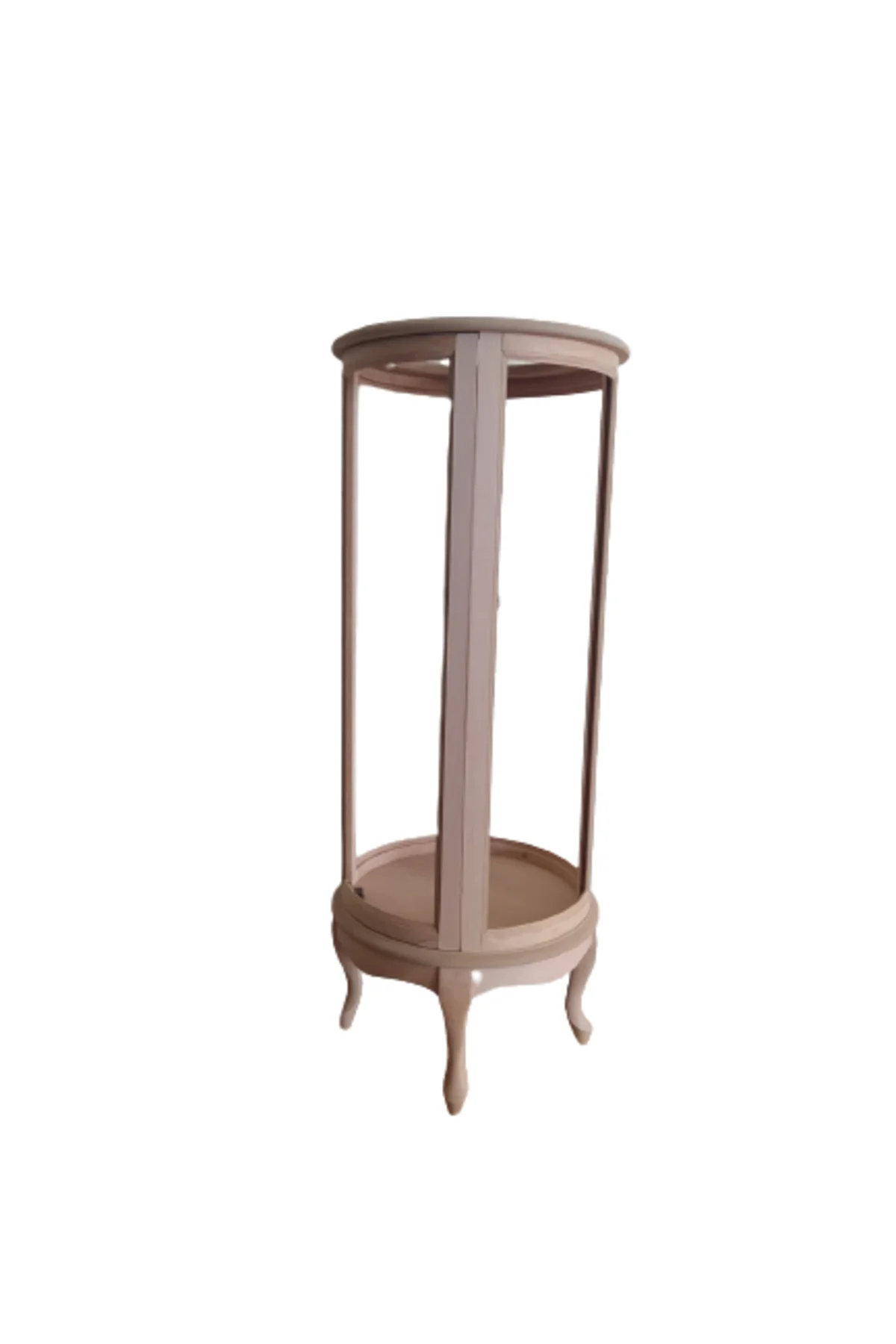Gümüşlük st vitrin 17330 Yuvarlak 120 HAM Kayın Lükens Aslan Ayak Bomb Cam ElYapı - Görsel 3