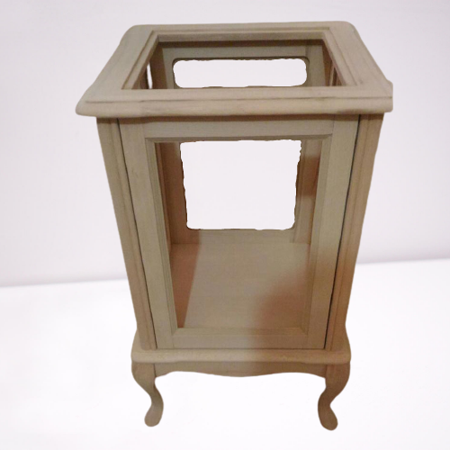 Gümüşlük vitrin 17790 KARE MODEL 98 HAM Kayın Lükens Aslan Ayak K