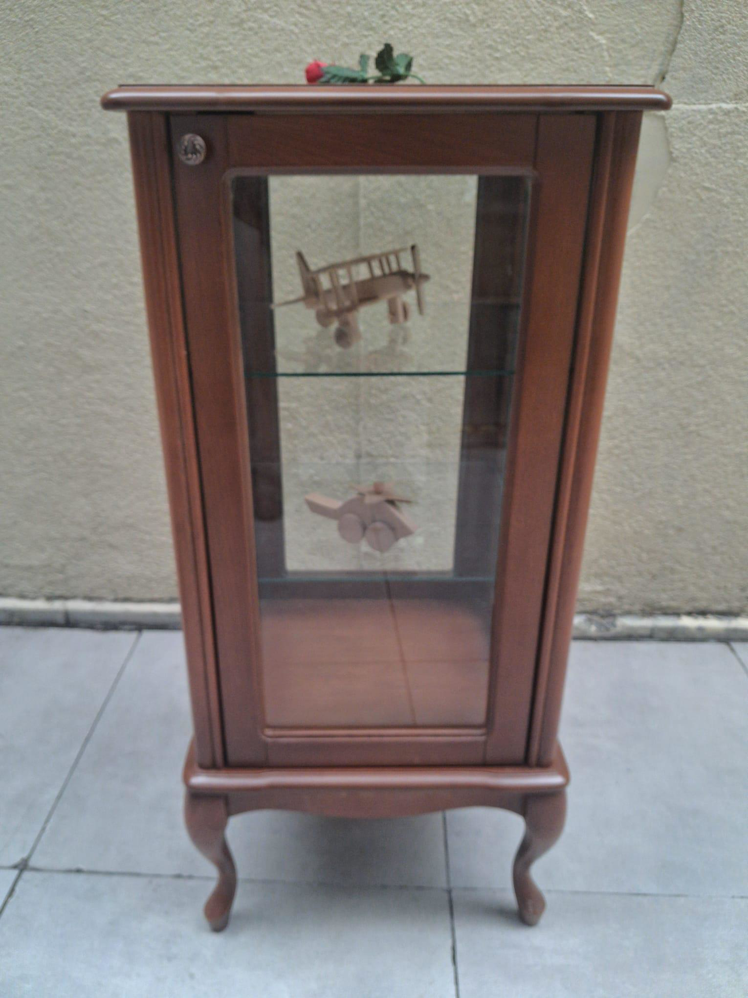 Gümüşlük vitrin 17928 KARE MODEL 98 Kayın Lükens Aslan Ayak ceviz