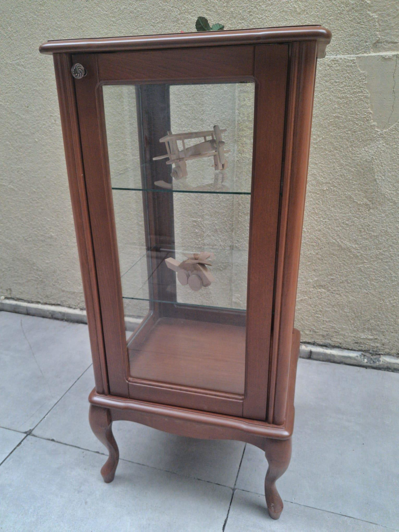 Gümüşlük vitrin 17928 KARE MODEL 98 Kayın Lükens Aslan Ayak ceviz