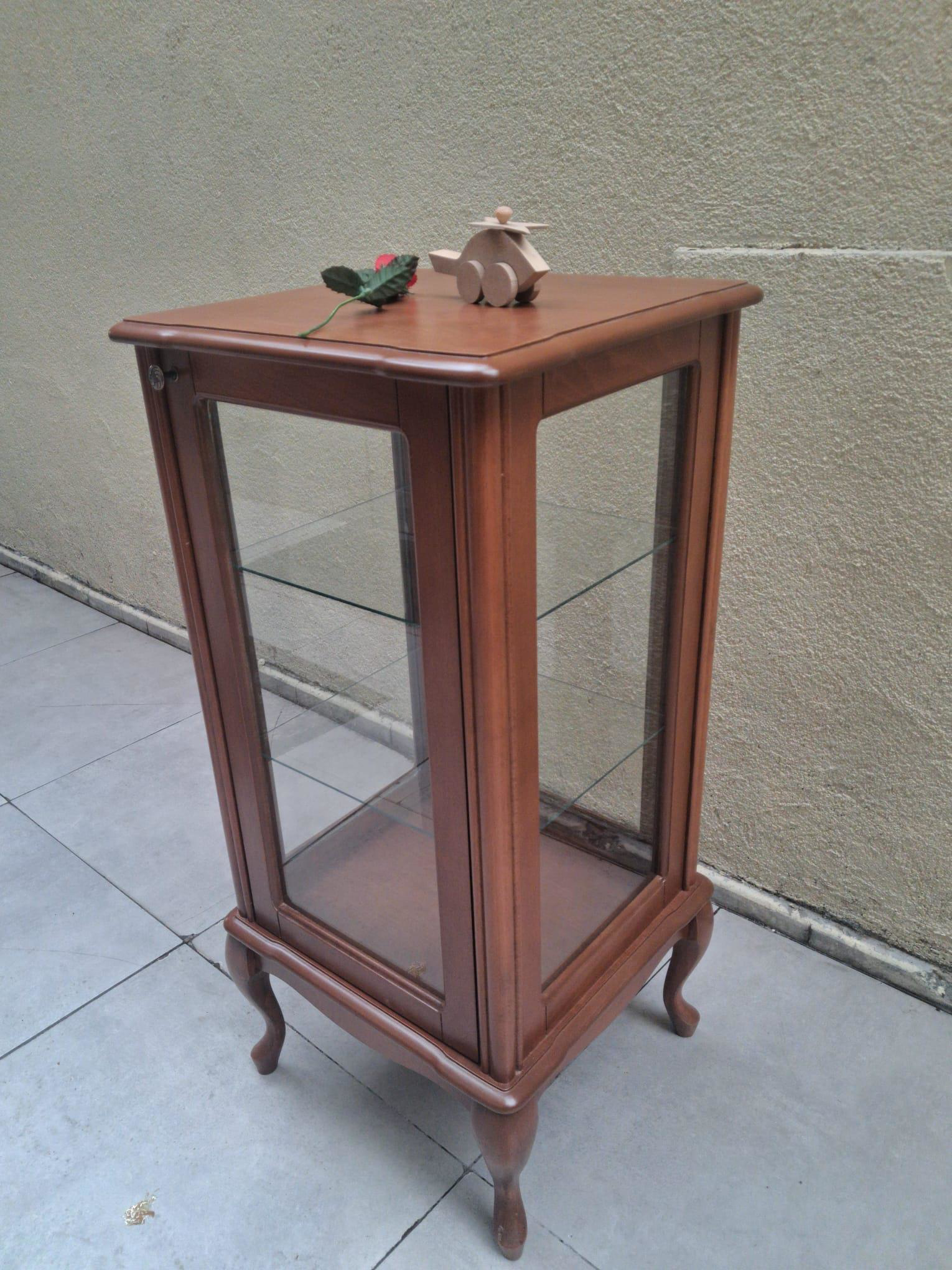 Gümüşlük vitrin 17928 KARE MODEL 98 Kayın Lükens Aslan Ayak ceviz