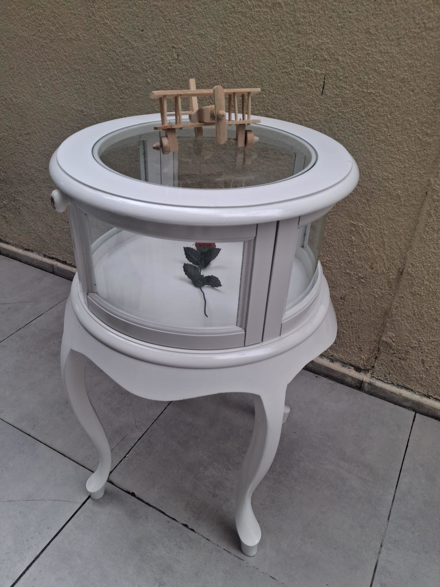 Gümüşlük vitrin 18166 Yuvarlak MODEL Leylek Bacak Parlak BEYAZ Ka