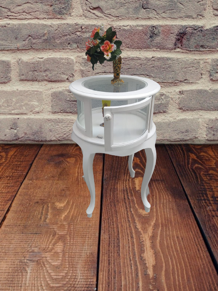 Gümüşlük vitrin 18166 Yuvarlak MODEL Leylek Bacak Parlak BEYAZ Ka