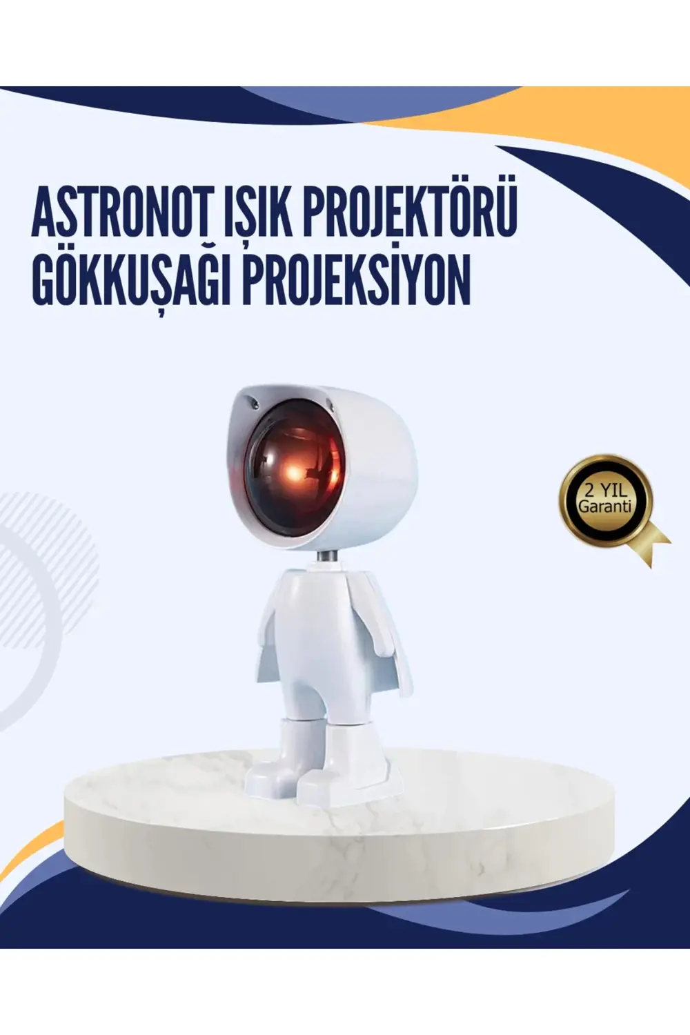 Gün Batımı Efekti Sunan Astronot LED Masa Lambası