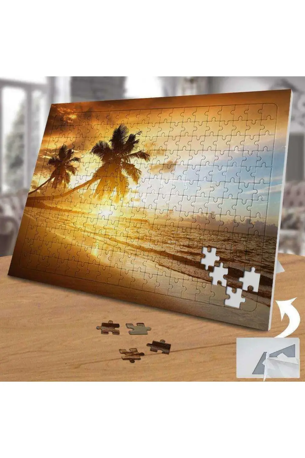Gün Batımı-Sahil-Deniz-Kum 240 Parça Puzzle Yapboz-02206