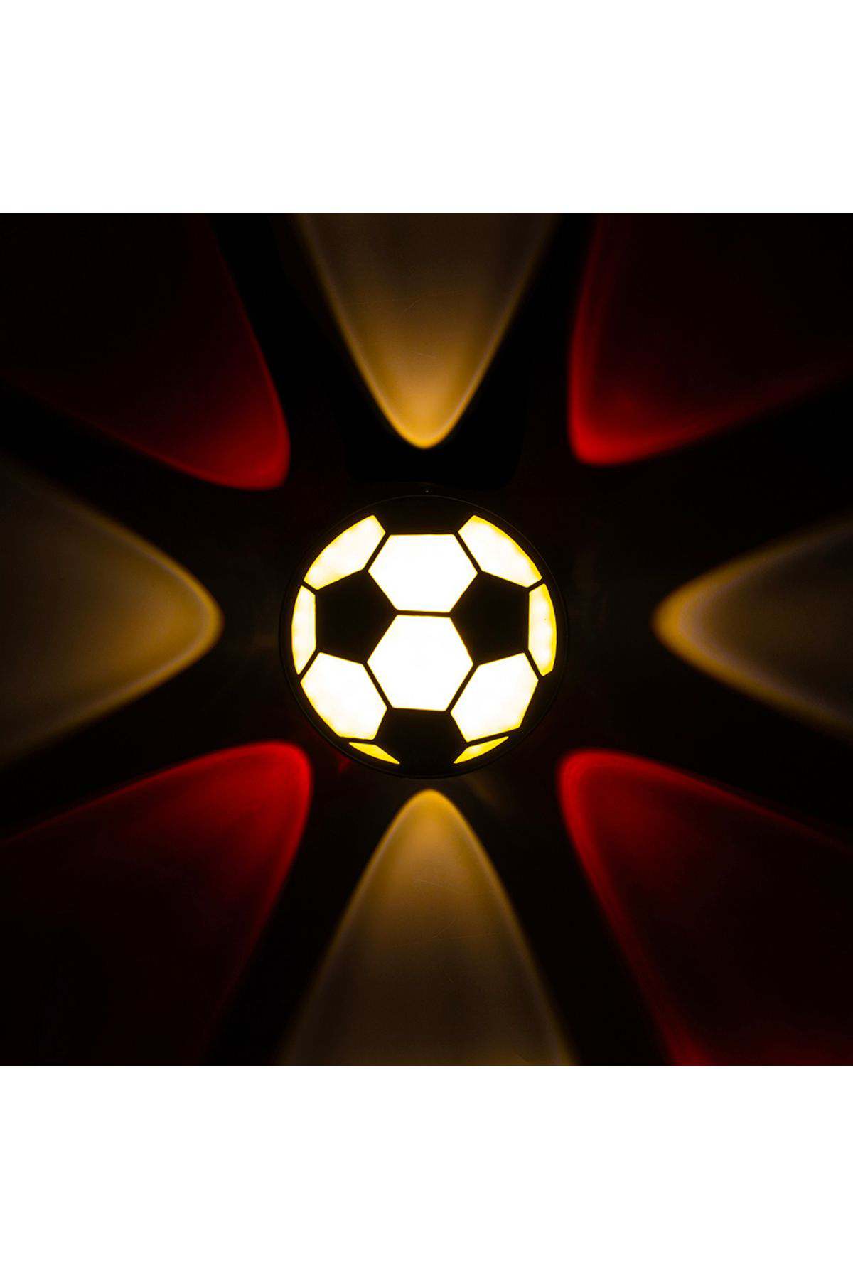 Ok Aksesuar Gün İşiği - Kirmizi Futbol Topu Dekoratif Led Duvar Aplik Go50608