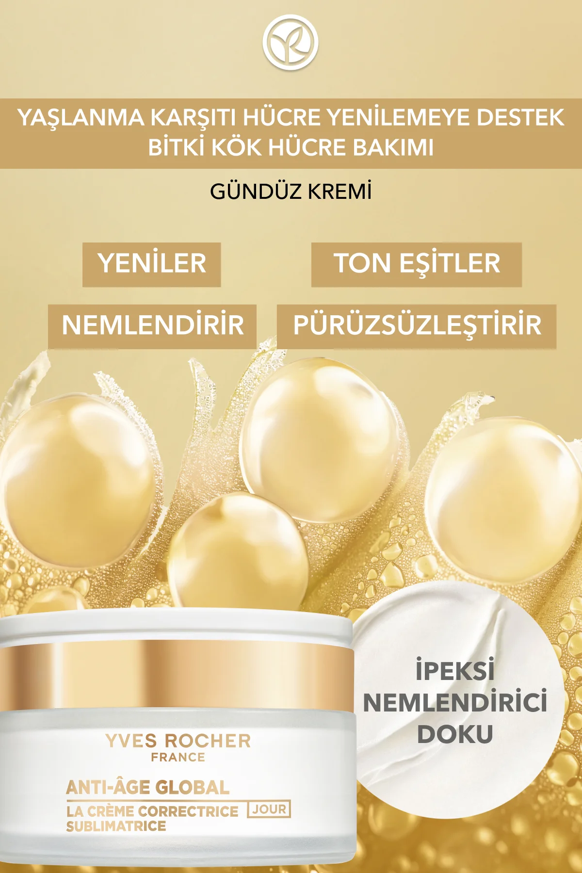 Gündüz Kremi-Hyaluronik Asit & Pantenol-Yaşlanma Karşıtı Bitki Kö