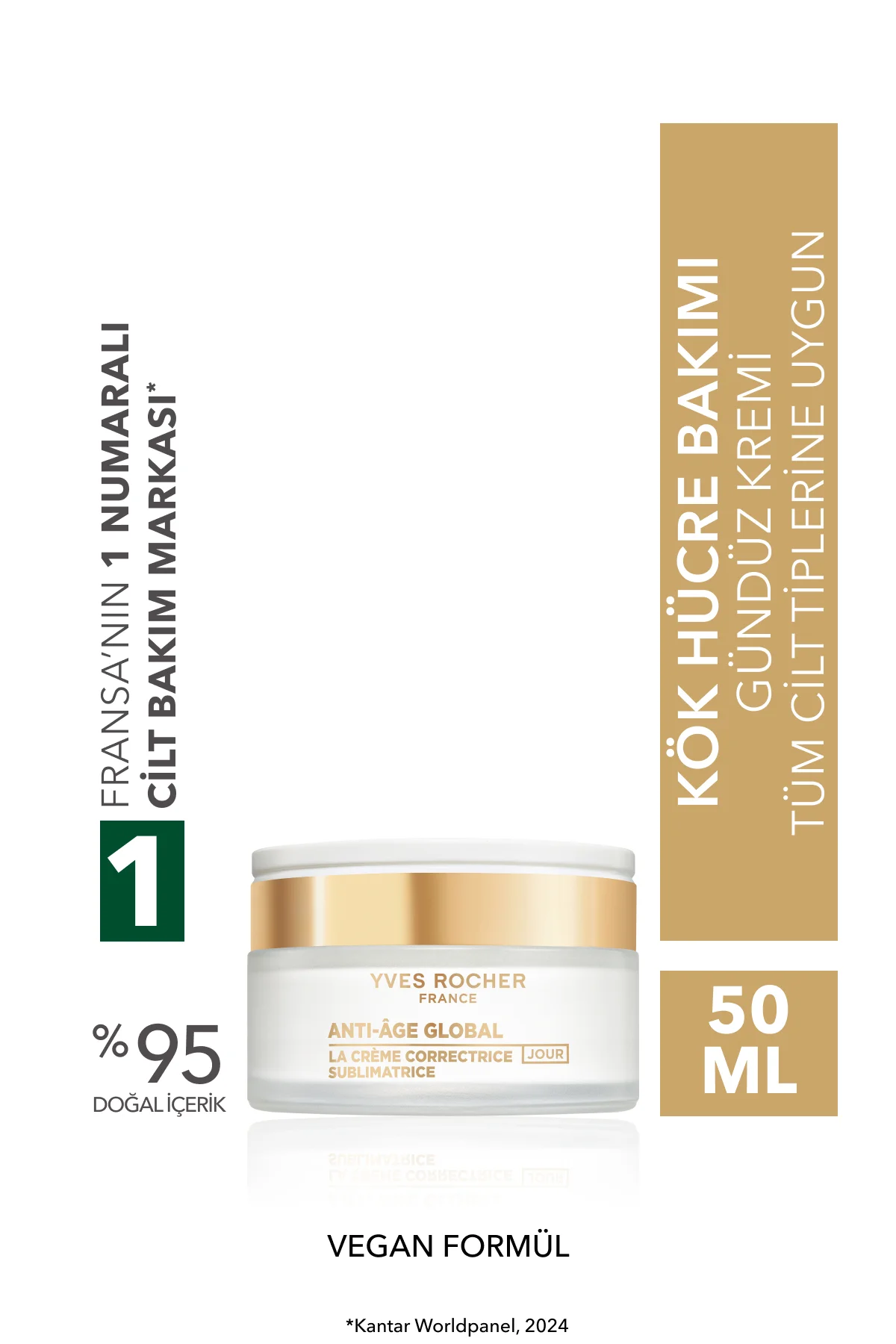 Gündüz Kremi-Hyaluronik Asit & Pantenol-Yaşlanma Karşıtı Bitki Kö