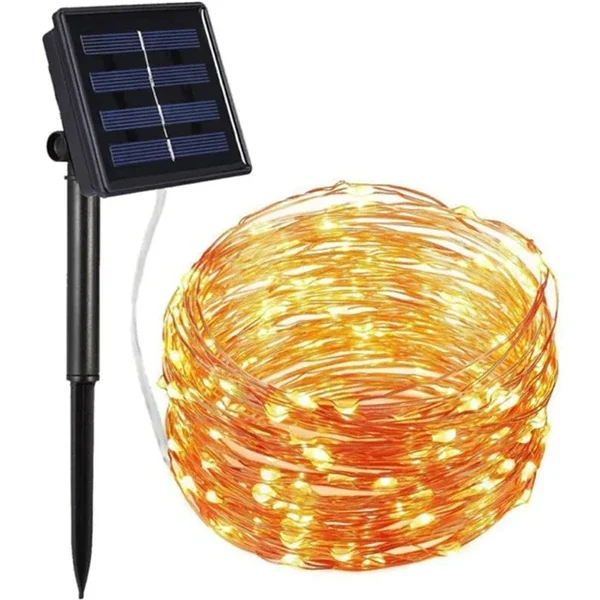 Güneş Enerjili 10 Metre Renkli Bahçe Aydınlatması – Su Geçirmez LED