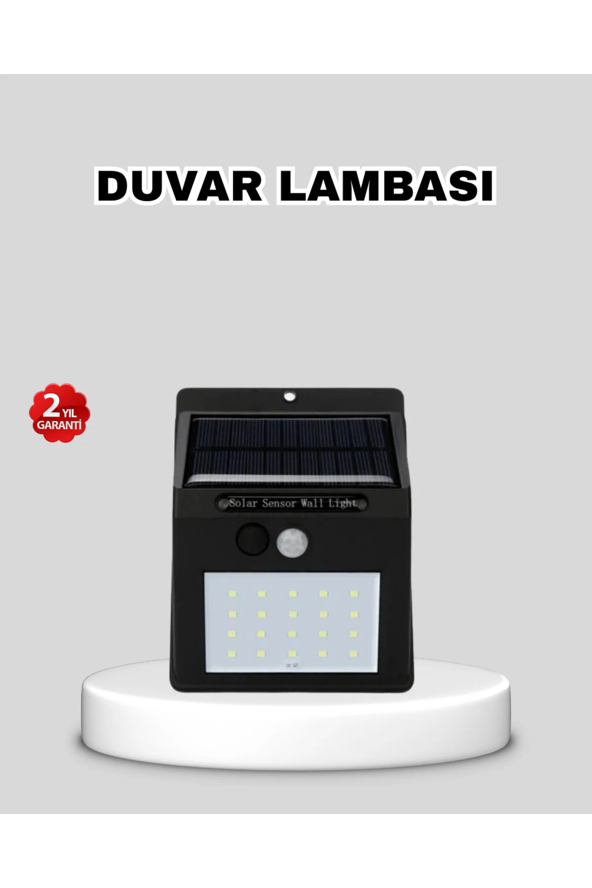 Güneş Enerjili 20 LED Hareket Sensörlü Lamba – IP65 Su Geçirmez Dış Mekan Aydınlatma