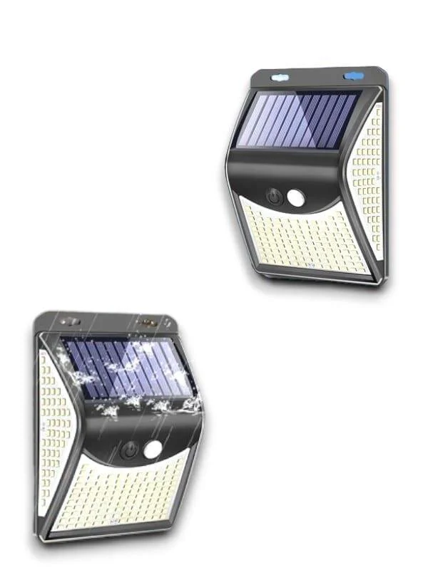 Güneş Enerjili 20 LED Hareket Sensörlü Duvar Lambası - IP65