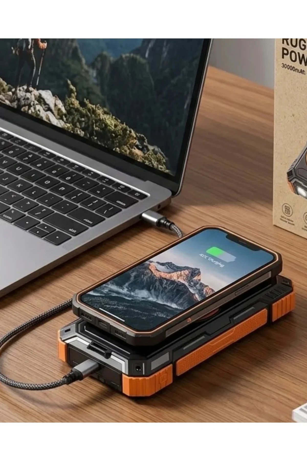 Güneş Enerjili 20000 mAh Powerbank Hızlı Şarj ve Kablosuz Şarj Destekli Dayanıklı Tasarım