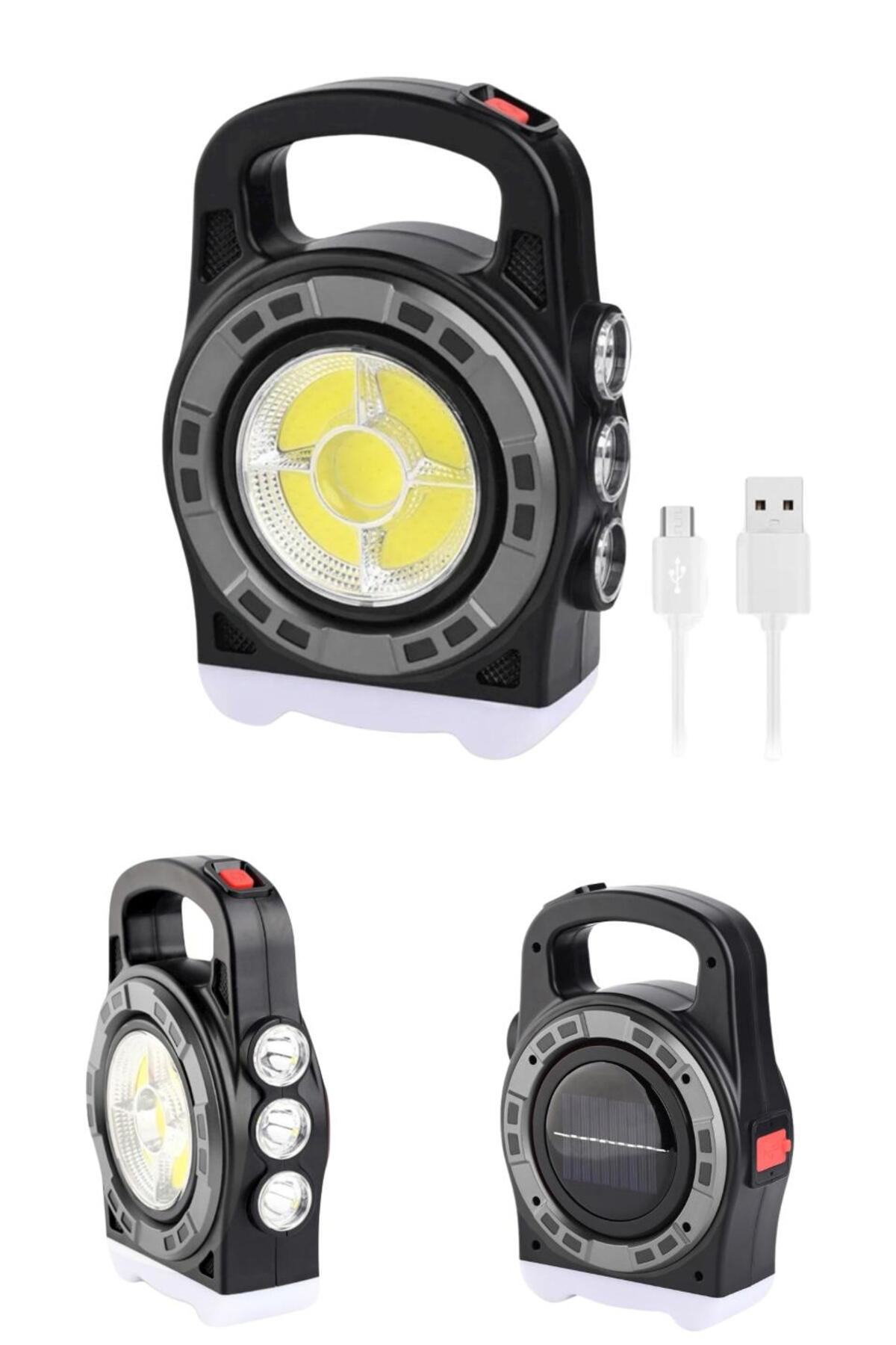Güneş Enerjili 20W COB LED Lamba – 3 Modlu Şarj Edilebilir Kamp I