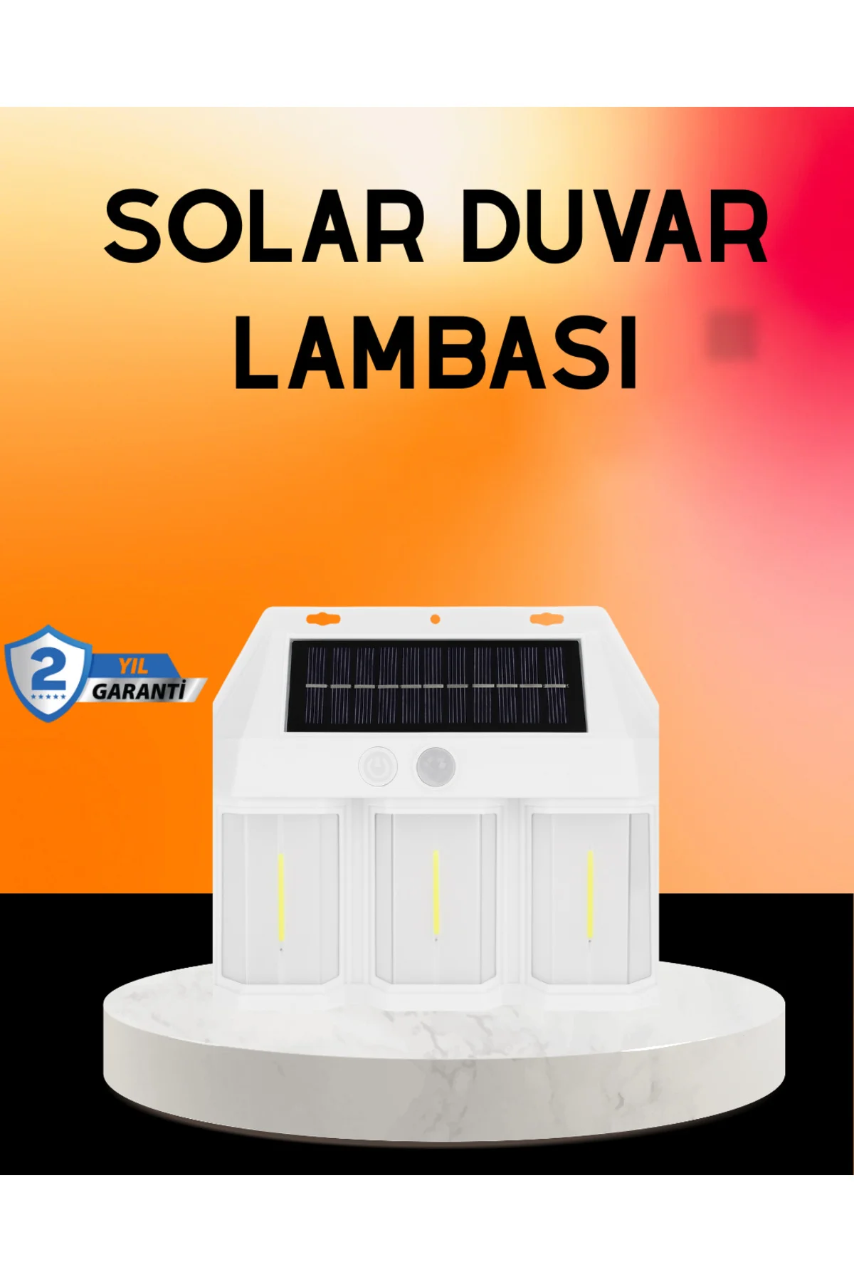 Güneş Enerjili 3 Modlu Duvar Apliği – Bahçe ve Garaj Aydınlatması