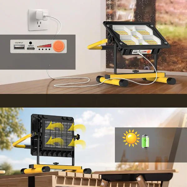 Güneş Enerjili 400 LEDli Powerbank Özellikli Projektör Güneş Enerjili 400 LEDli Powerbank Özellikli Projektör