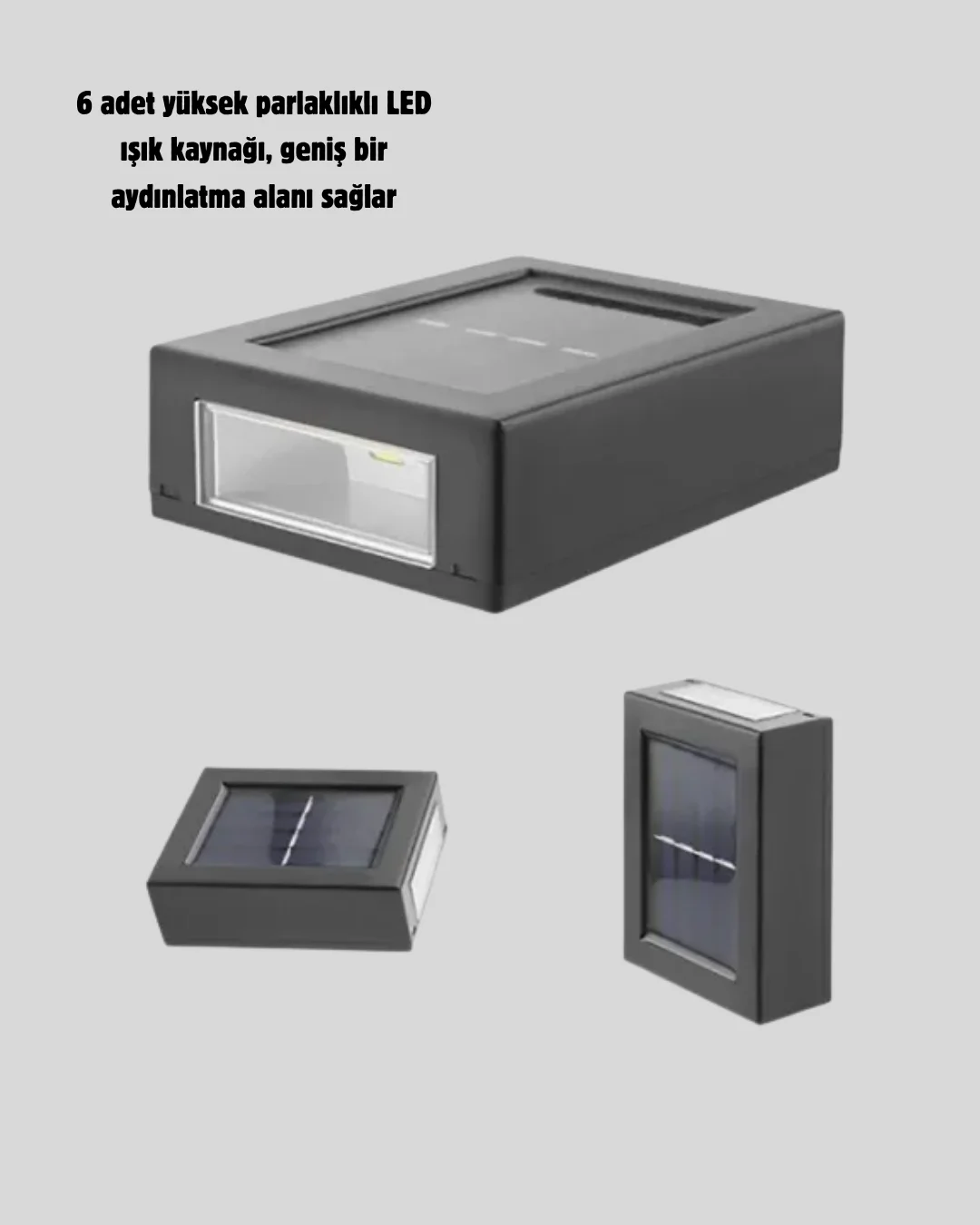 Güneş Enerjili 6 LED Solar Lamba – Fotoselli, Su Geçirmez ve Çevre Dostu Bahçe Işığı