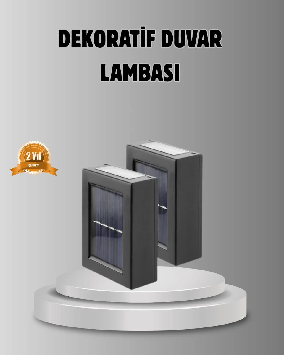 Güneş Enerjili 6 LED Solar Lamba – Fotoselli Su Geçirmez ve Çevre