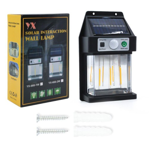 Woody Sofia Güneş Enerjili Hareket Sensörlü Duvar Lambası