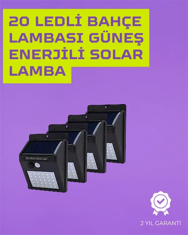 Güneş Enerjili Akıllı Duvar Lambası | PIR Sensörlü, Otomatik Aydınlatma, Dış Mekan İçin Fiyatı, Yorumları ve Özellikleri