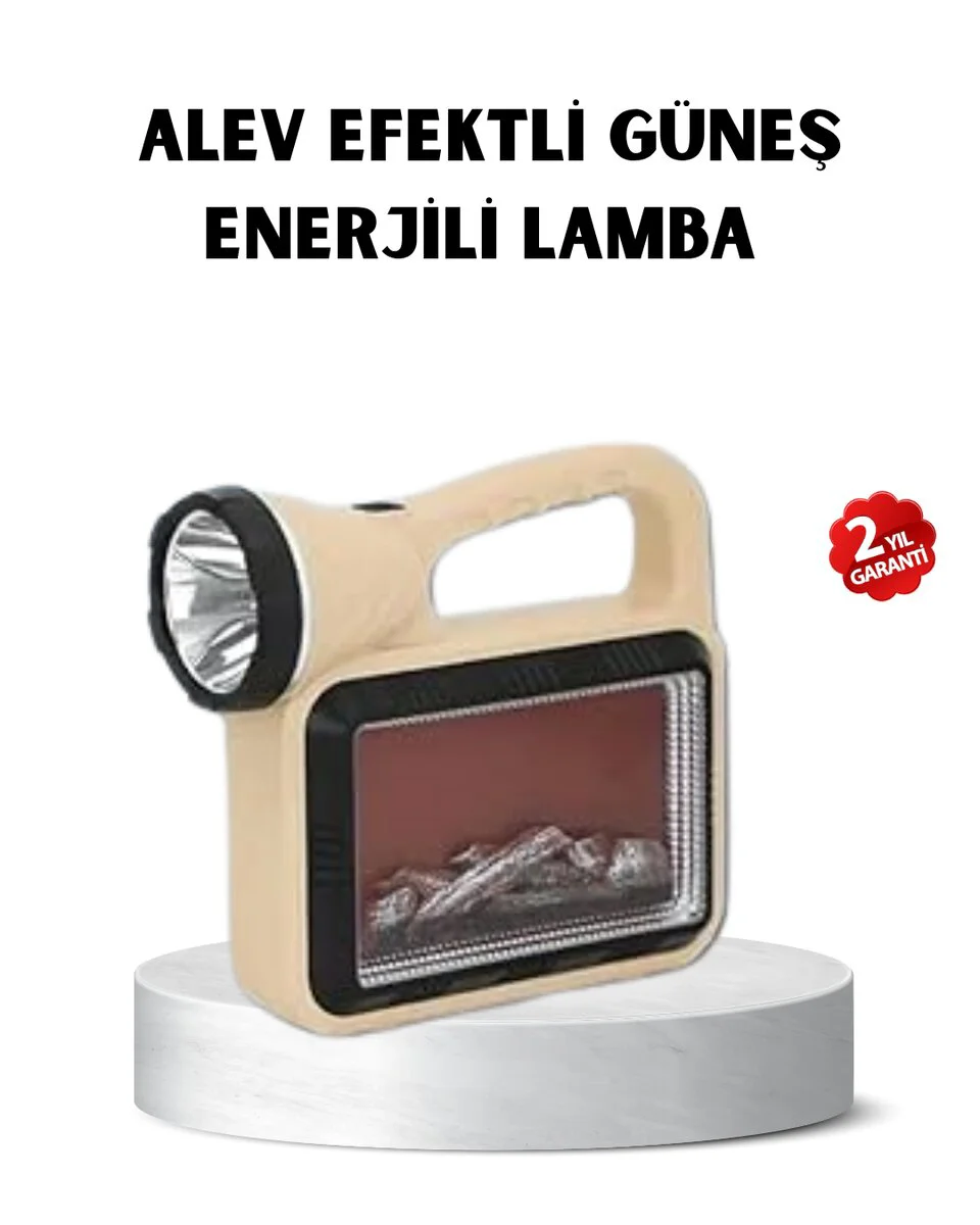 Güneş Enerjili Alev Efektli Lamba COB Led Su Geçirmez Çok Fonksiyonlu Aydınlatma