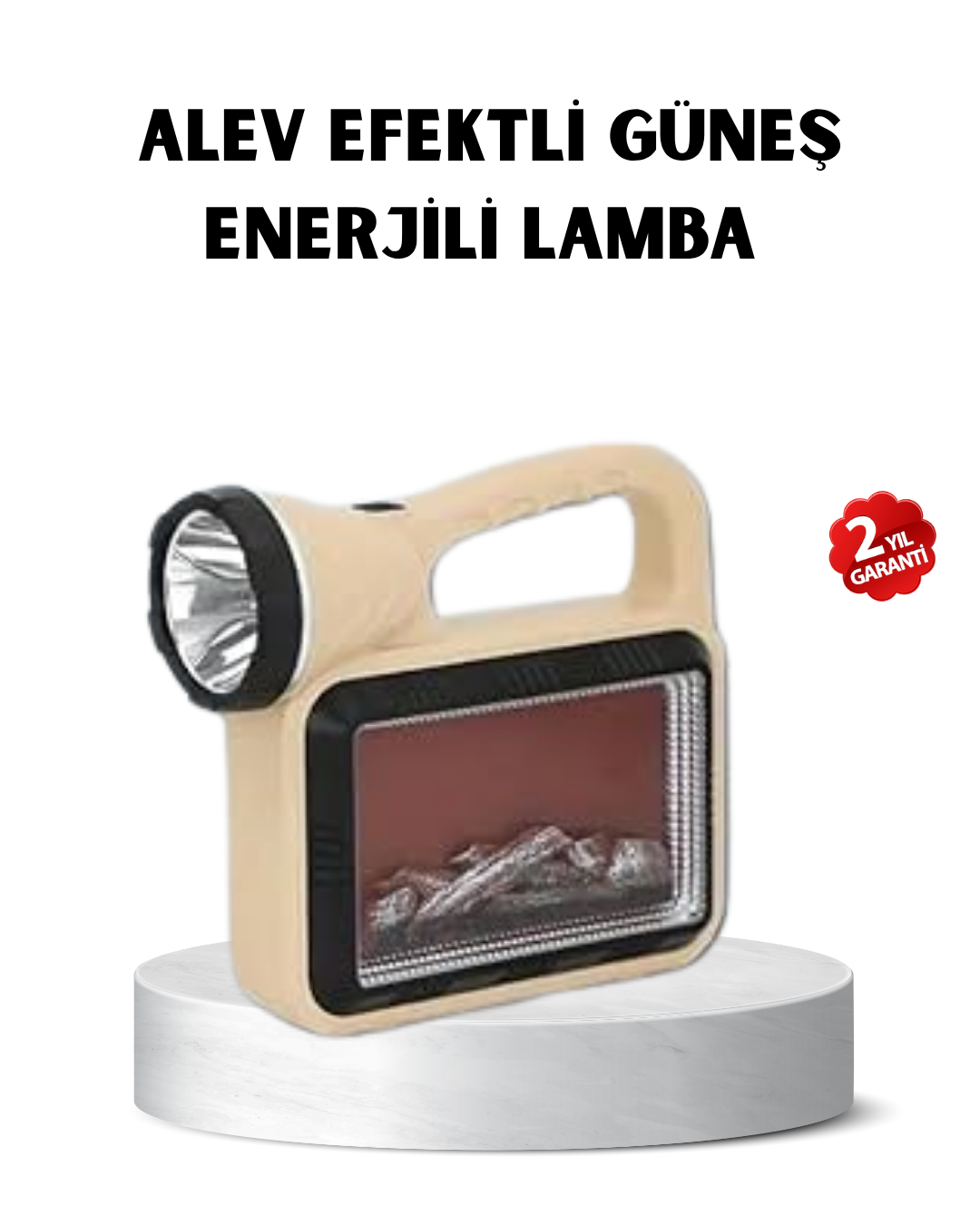 Güneş Enerjili Alev Efektli Lamba COB Led Su Geçirmez Çok Fonksiy