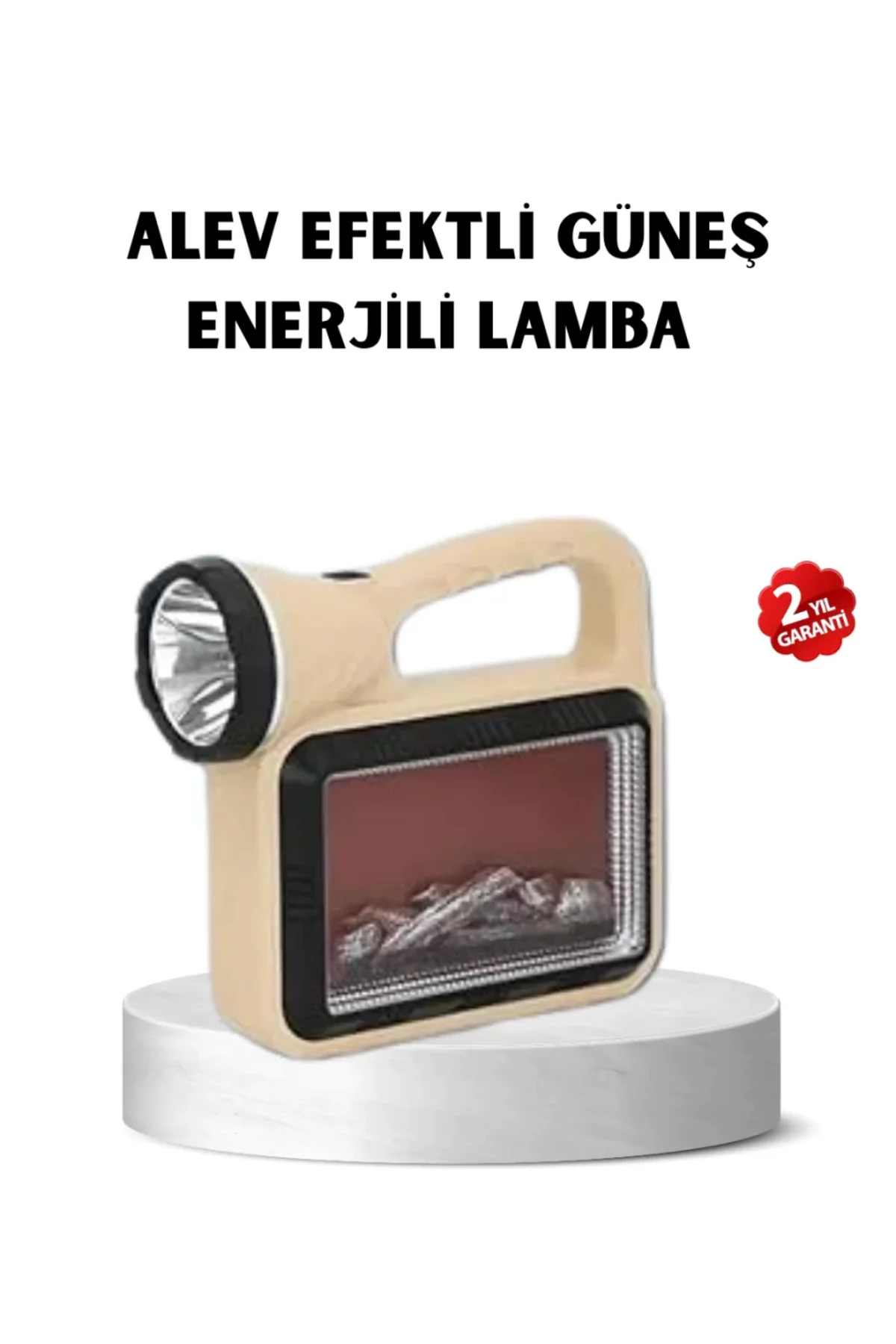 Güneş Enerjili Alev Efektli Lamba COB Led Su Geçirmez Çok Fonksiy