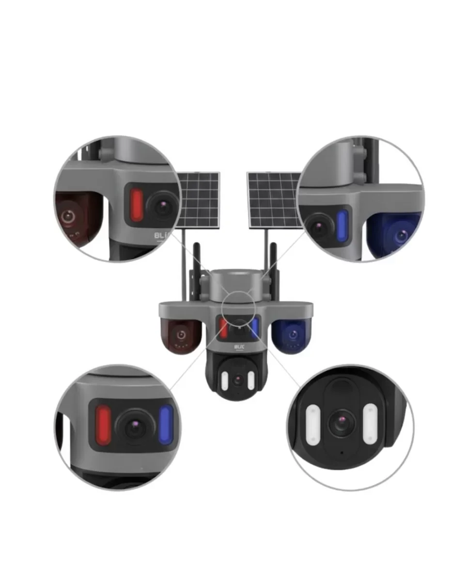 Güneş Enerjili Arıcı Kamerası 4G 9MP 3 Lens Yayla Güvenlik Kamerası 2 Yıl Garantili