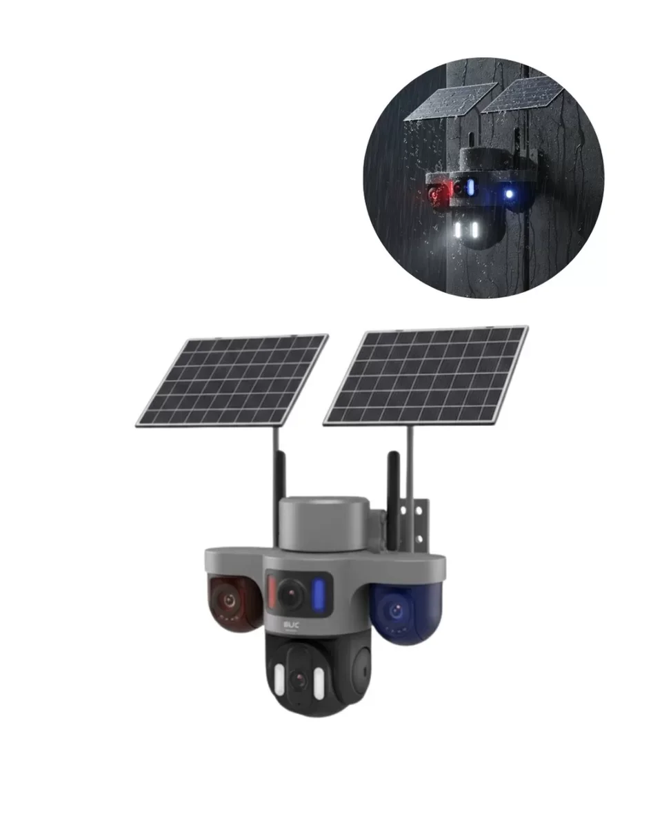 Güneş Enerjili Arıcı Kamerası 4G 9MP 3 Lens Yayla Güvenlik Kamerası 2 Yıl Garantili