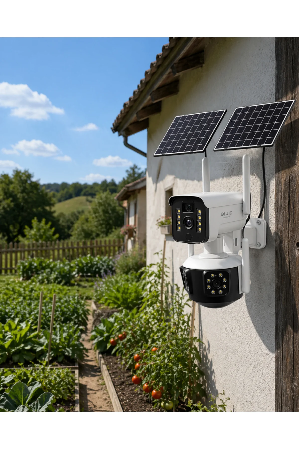 Güneş Enerjili Arıcı Kamerası 4G SIM Kartlı 9MP Üç Lens Yayla Güv