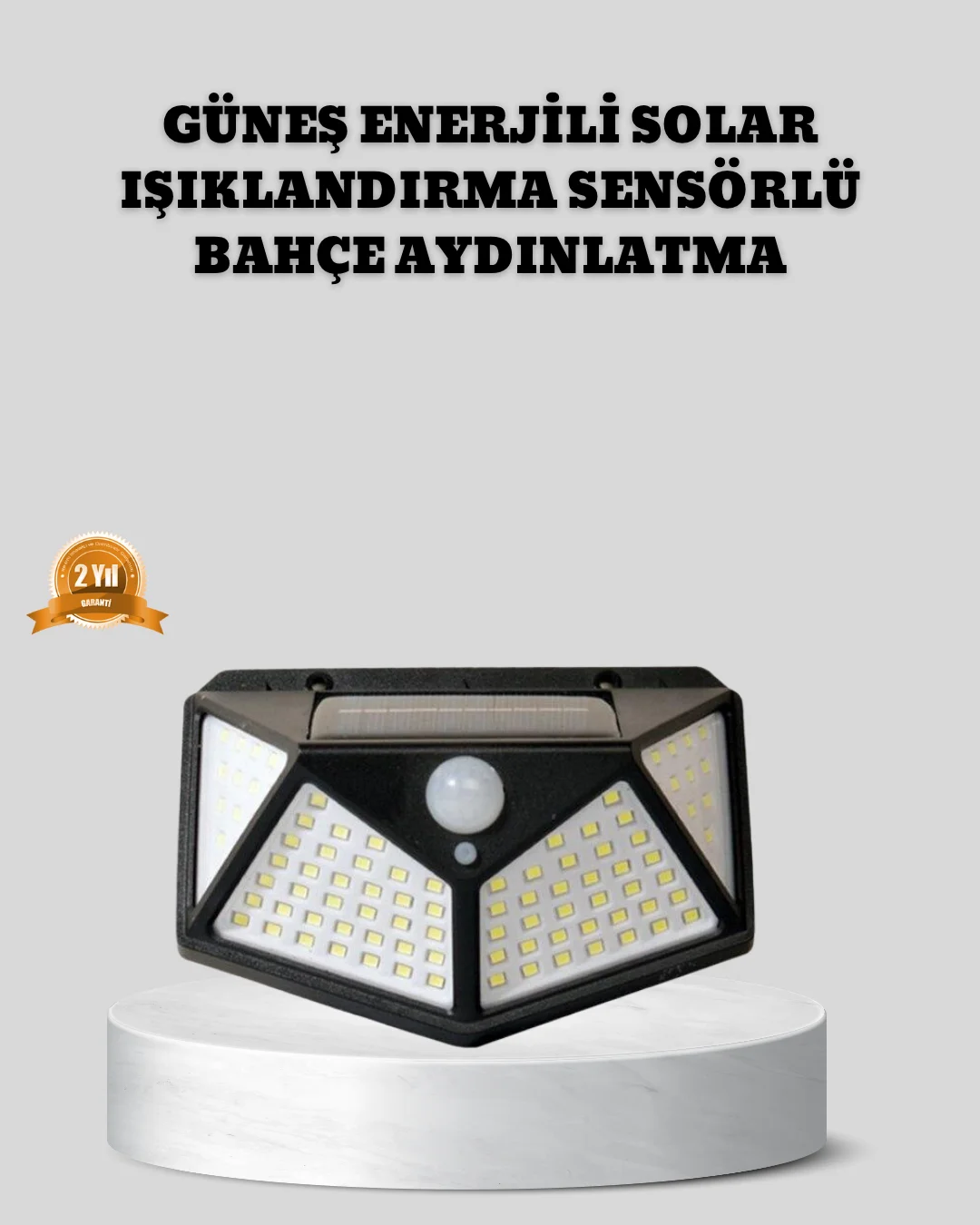 Güneş Enerjili Aydınlatma 100 LED Sensörlü Solar Dış Mekan Lamba Güneş Enerjili Aydınlatma 100 LED Sensörlü Solar Dış Mekan Lamba