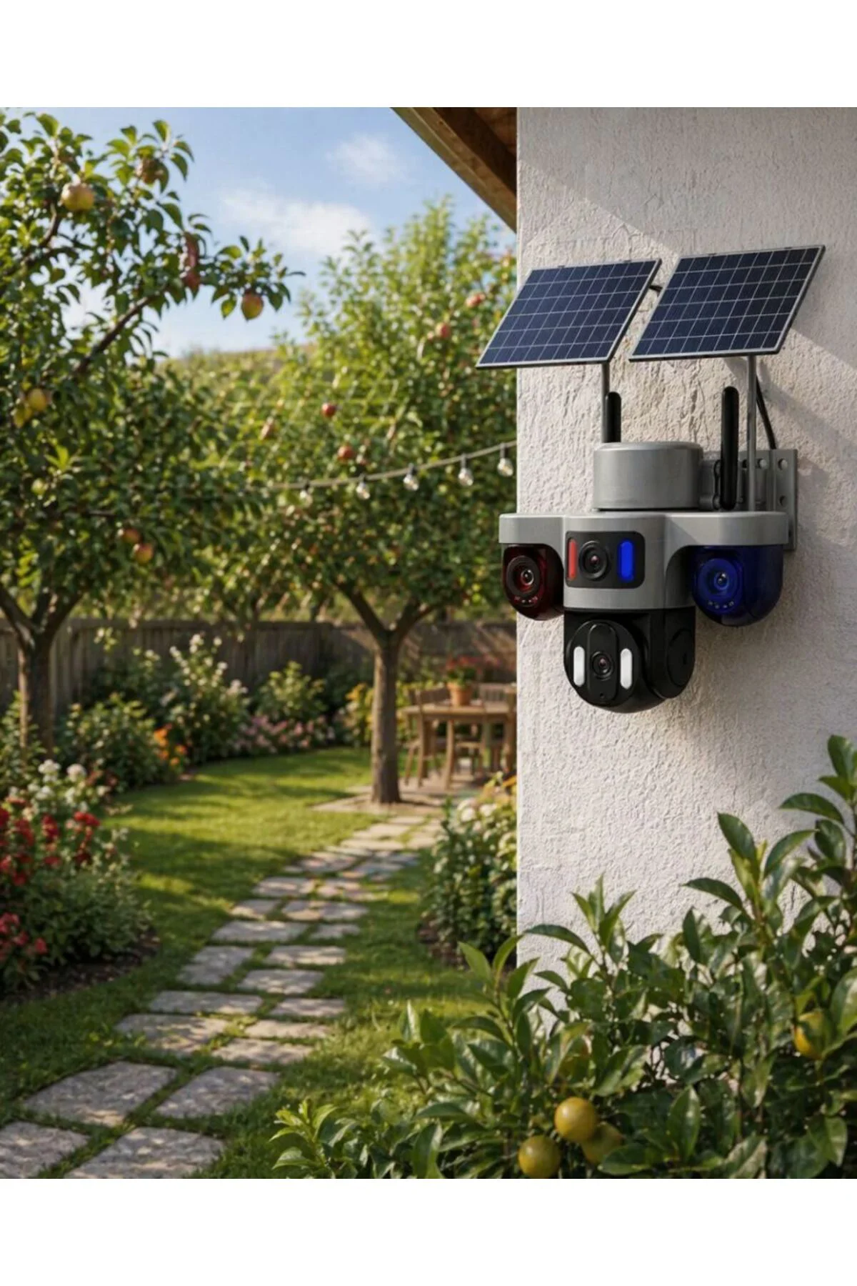 Güneş Enerjili Bahçe Aydınlatma Lambası Solar 100 Led Lamba Fiyatı, Yorumları ve Özellikleri