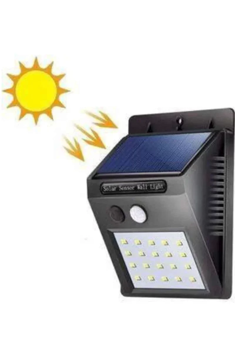 Güneş Enerjili Bahçe Aydınlatma - 180 LED PIR Sensörlü Led Işık Lambası