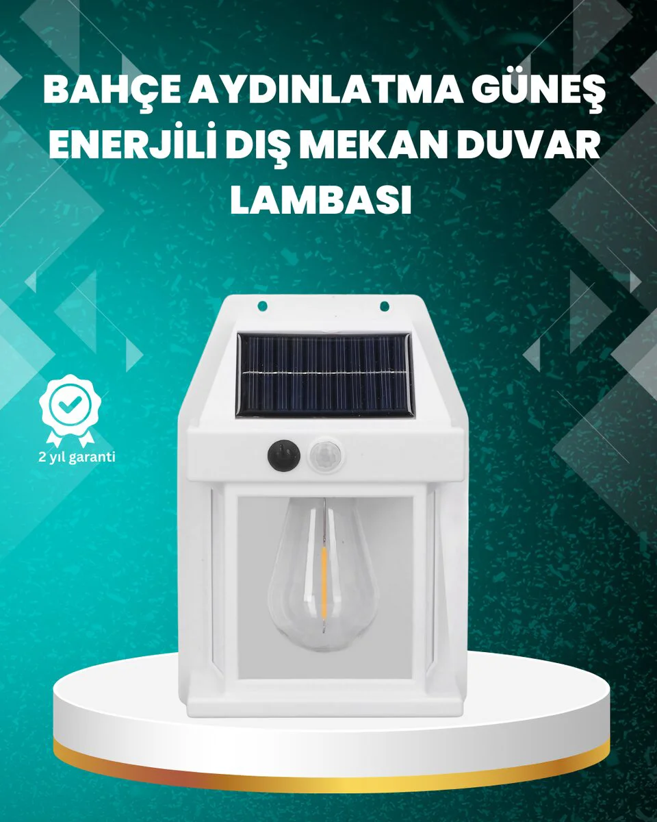 Güneş Enerjili Bahçe ve Balkon Lambası - Çok Modlu Aydınlatma ve Enerji Tasarrufu