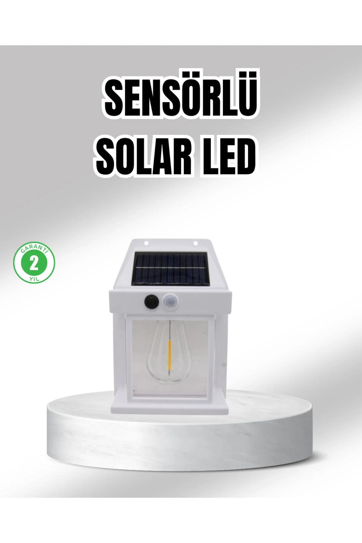Güneş Enerjili Dış Mekan Sensörlü Duvar Lambası IP65 Su Geçirmez