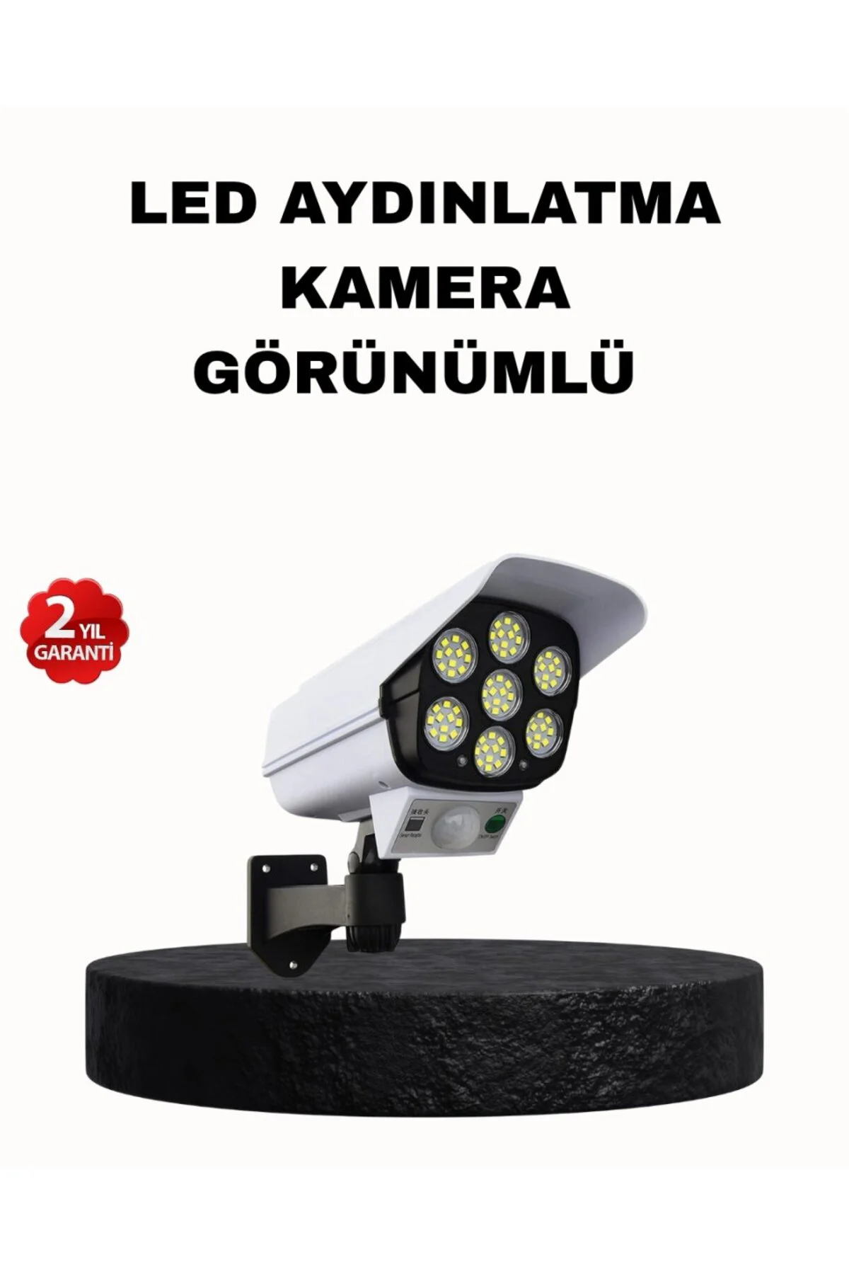 Güneş Enerjili Güvenlik Işığı Dış Mekan 5 Eksen Ayarlı Ve Pır Hareket Sensörlü