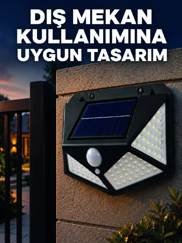 Güneş Enerjili Hareket Sensörlü 3 Modlu LED Duvar Lambası - Elektrik Faturası Yok, Kurulumsuz & Akıllı