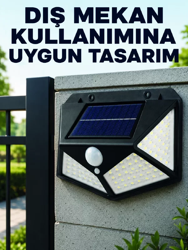 Güneş Enerjili Hareket Sensörlü LED Duvar Lambası - Kurulumsuz, Akıllı ve Enerji Tasarruflu Aydınlatma