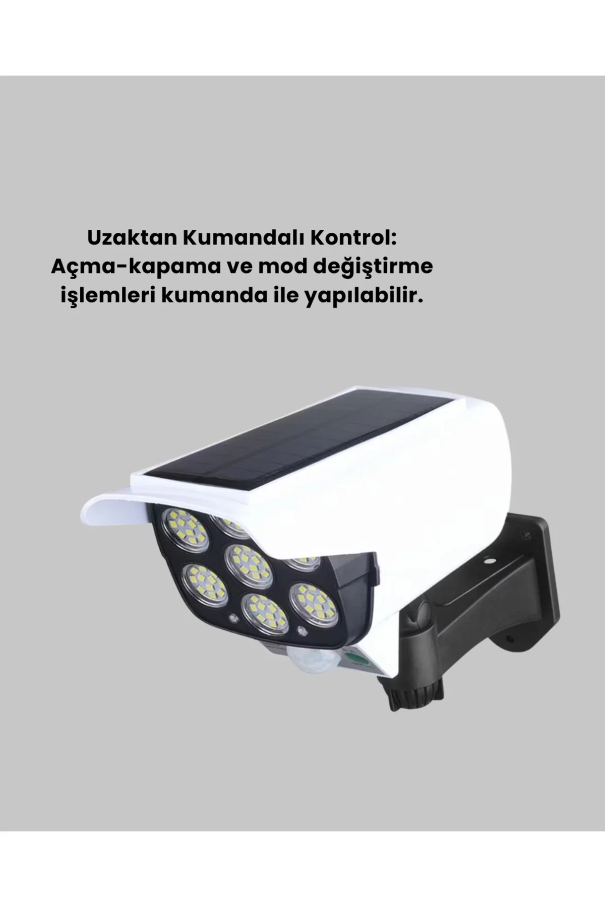 Güneş Enerjili Kamera Görünümlü Hareket Sensörlü LED Duvar Lambas