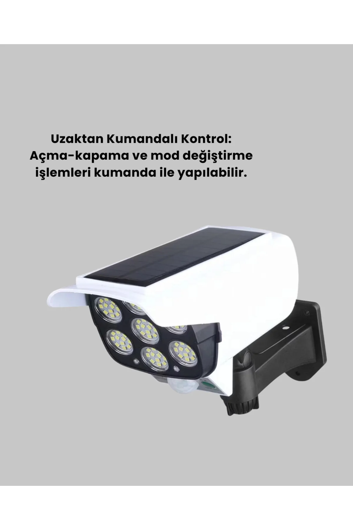 Güneş Enerjili Kamera Görünümlü Hareket Sensörlü LED Duvar Lambas
