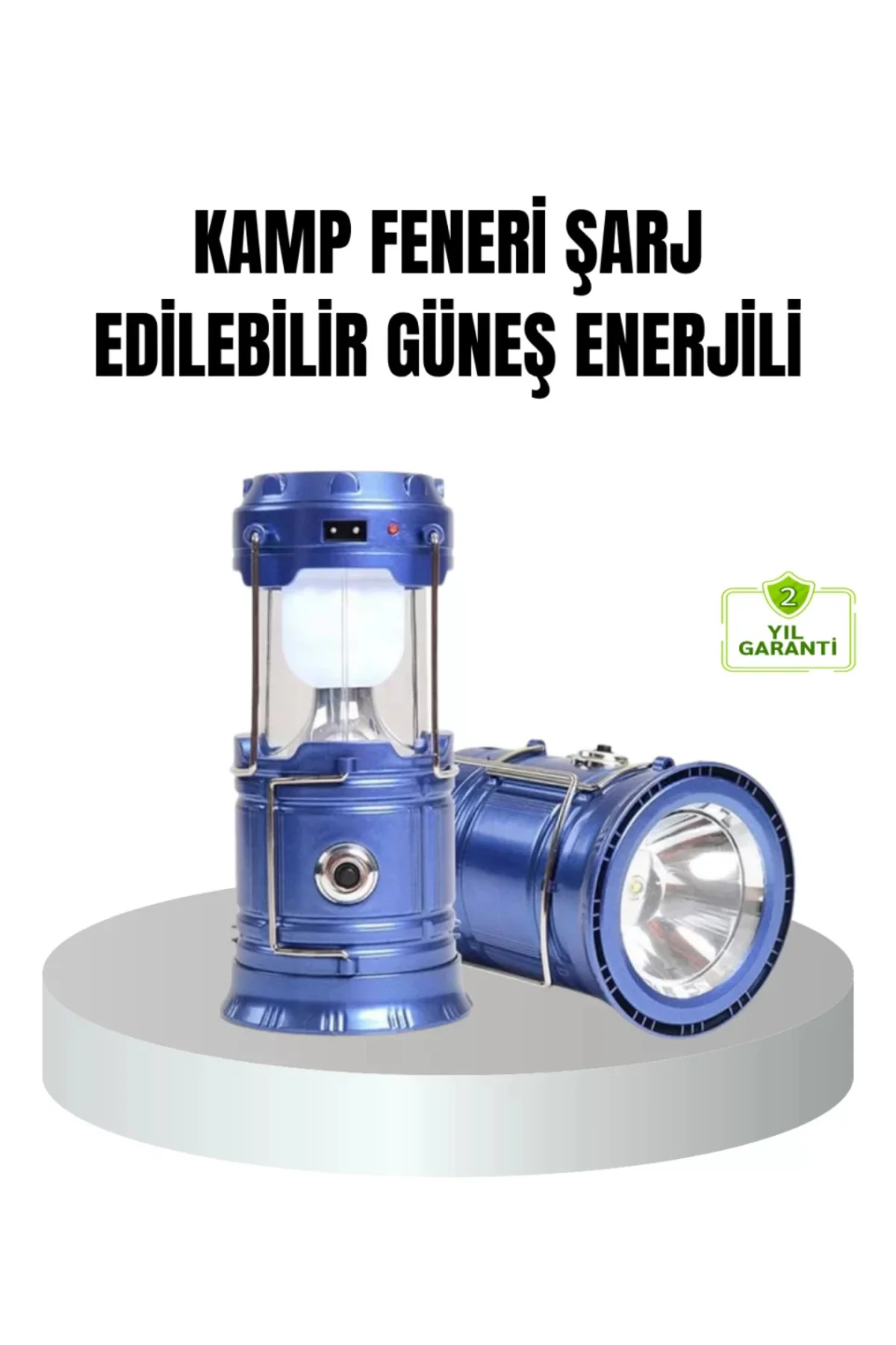 Güneş Enerjili Kamp Lambası Şarjlı Taşınabilir Kompakt Açık Hava 