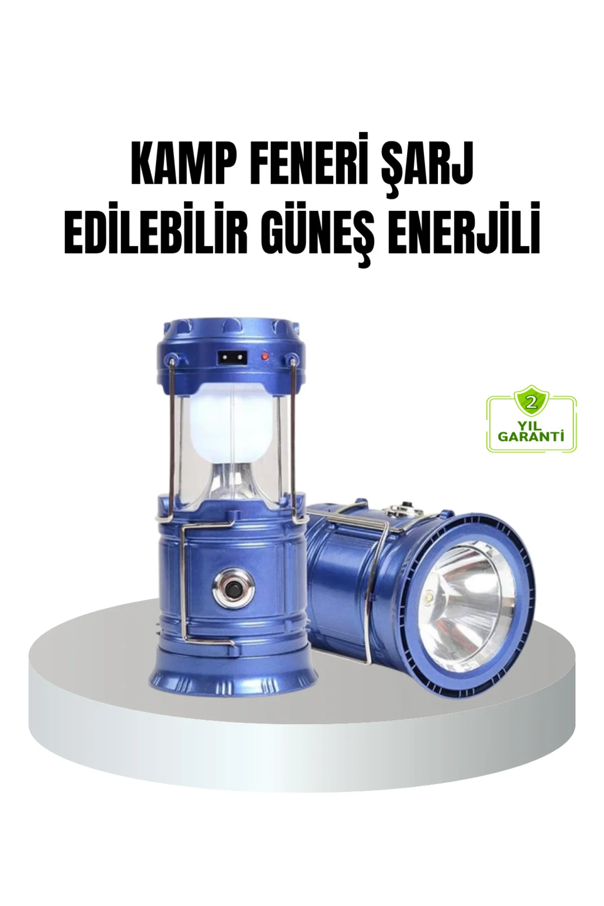 Güneş Enerjili Kamp Lambası Şarjlı Taşınabilir Kompakt Açık Hava 