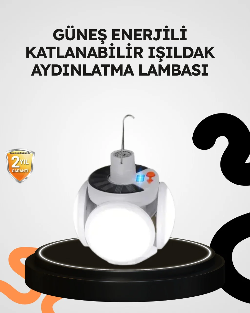 Güneş Enerjili Katlanabilir 5 Kanatlı Solar Bahçe Lambası Diğer