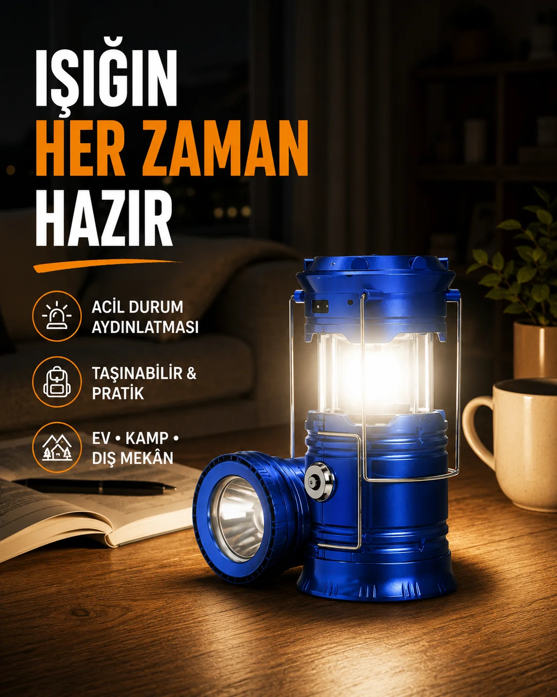 Güneş Enerjili Katlanabilir Kızaklı Kamp Feneri – USB Şarjlı, Çok Yönlü ve Dayanıklı Tasarım Güneş Enerjili Katlanabilir Kızaklı Kamp Feneri – USB Şarjlı, Çok Yönlü ve Dayanıklı Tasarım
