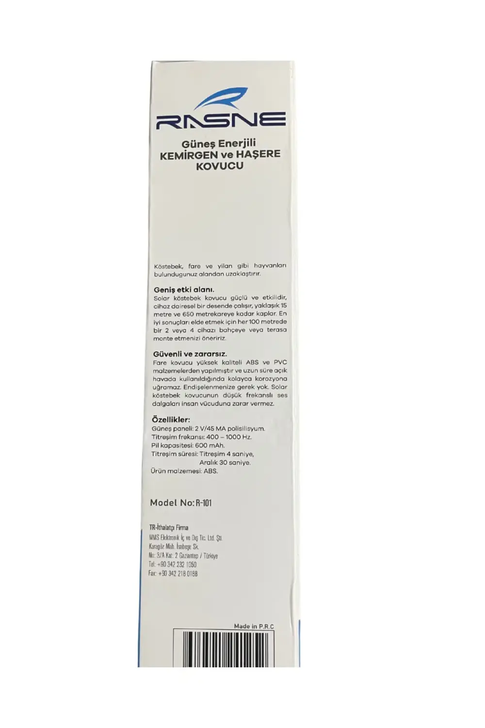 Güneş Enerjili Kemirgen / Haşere / Böcek Kovucu