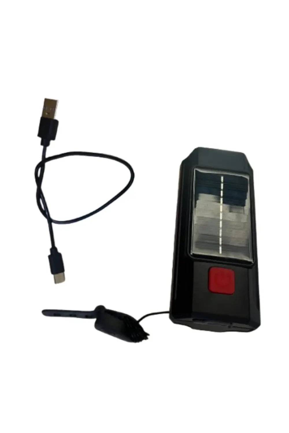 Güneş Enerjili Kornalı Bisiklet Feneri – LED Işıldak