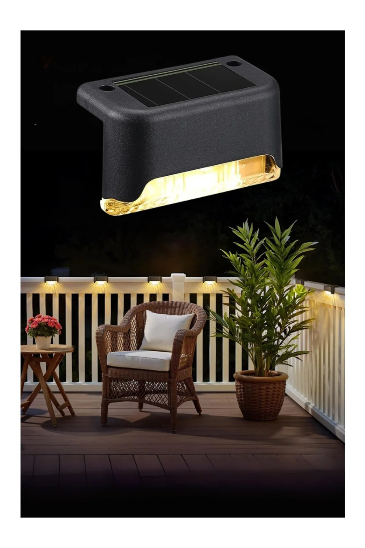 Güneş Enerjili LED Duvar Apliği Sensörlü Bahçe Balkon Merdiven Iş