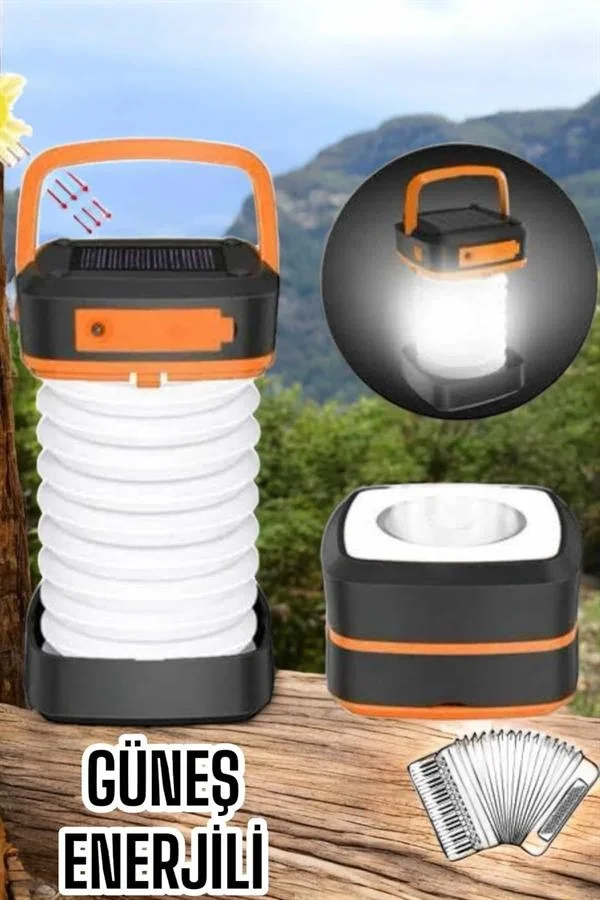 Güneş Enerjili Led Lamba Kamp Lambası Katlanabilir Lamba USB Şarjlı Güneş Enerjili Led Lamba Kamp Lambası Katlanabilir Lamba USB Şarjlı