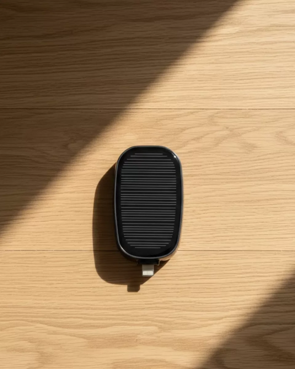 Güneş Enerjili Mini Powerbank 1200mAh Ultra İnce Taşınabilir - Li